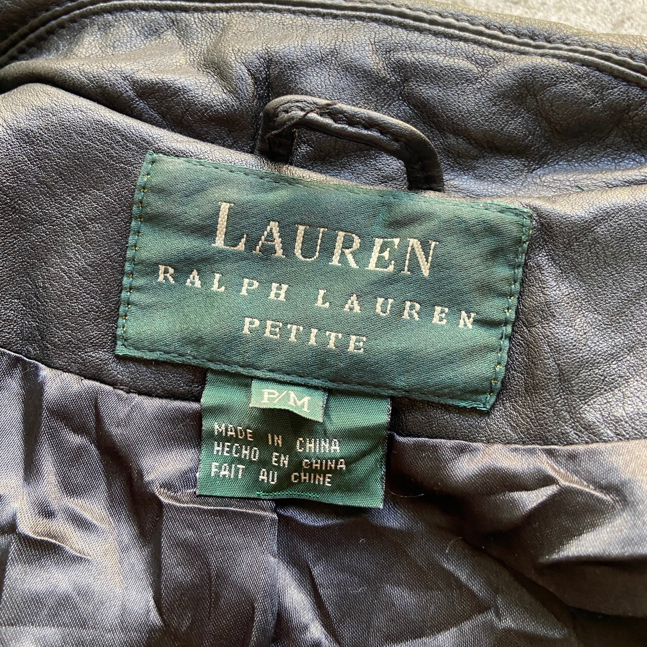 LAUREN RALPH LAUREN ローレンラルフローレン レザーハーフコート