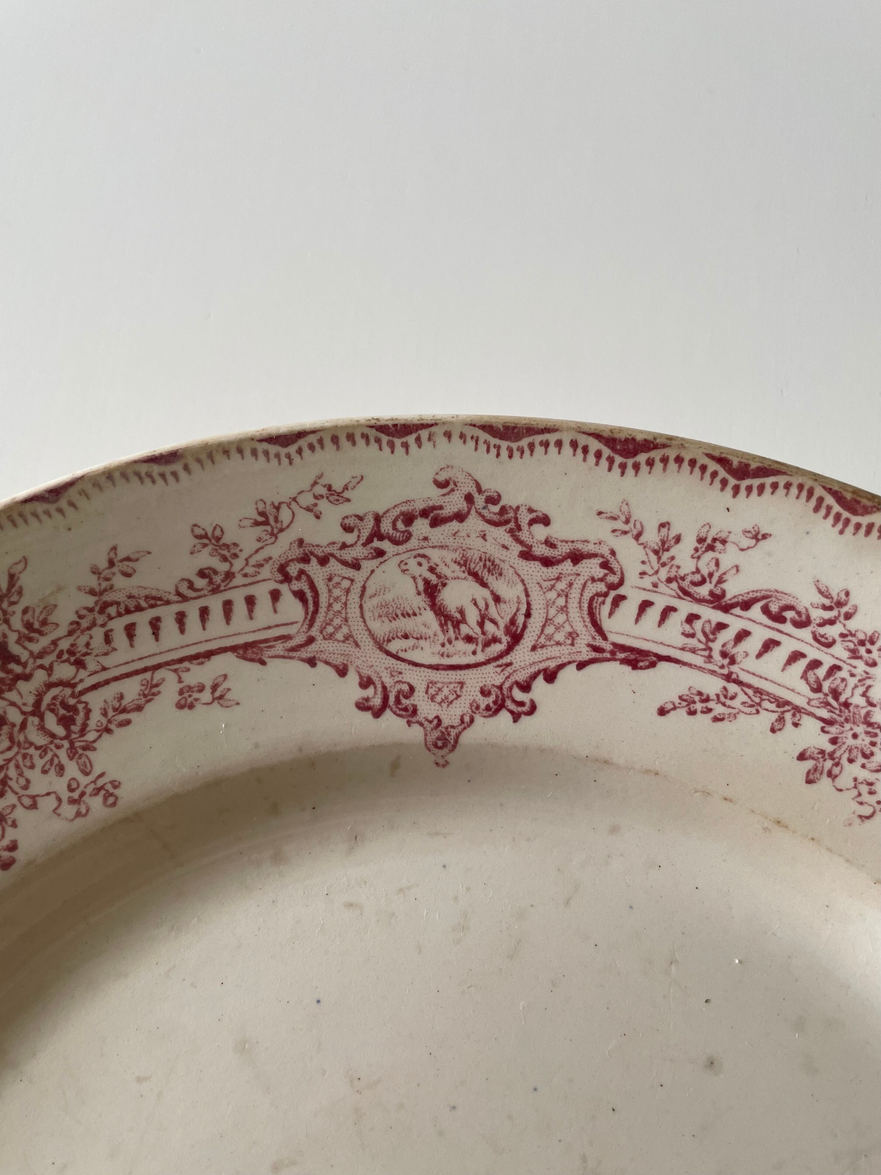 Creil et Montereau WATTEAU コンポティエLow type | I know Antiques