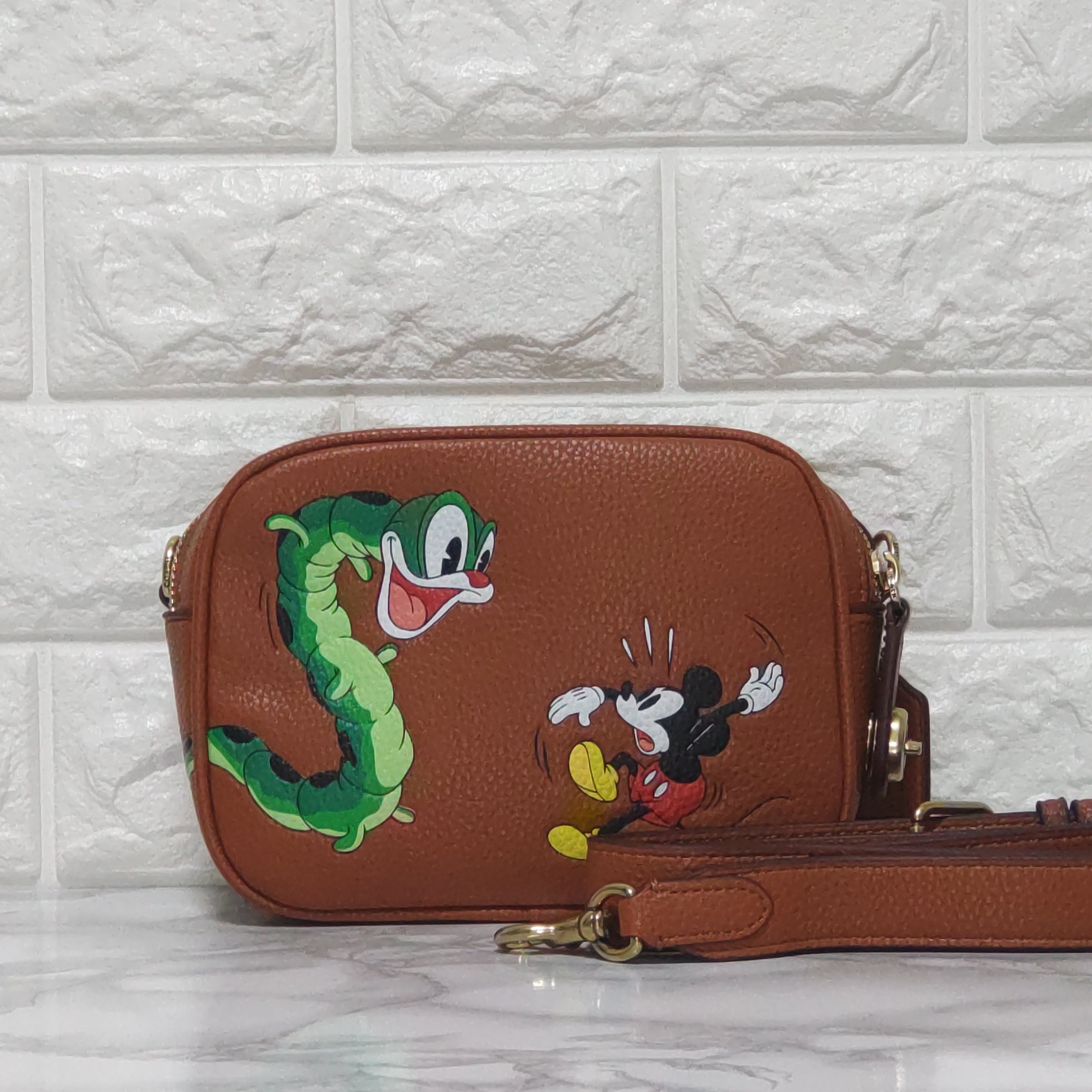 COACH コーチ ミッキー フライト バッグ 19 ショルダーバッグ 茶 