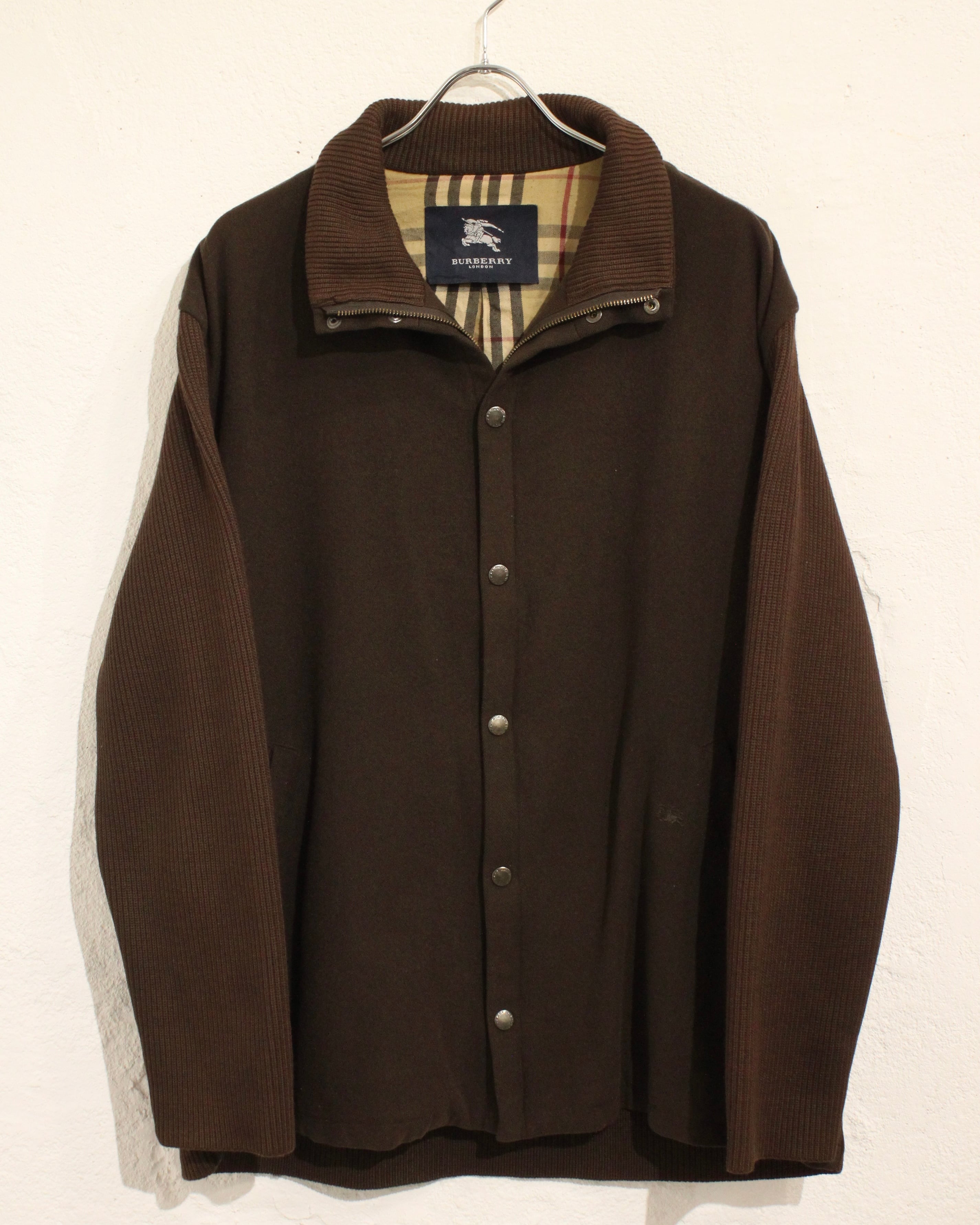 BURBERRY Wool×Knit Swiching Jacket SPAIN製