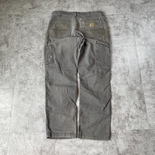 20s ニカラグア製 グレー ダブルニー Carhartt 34×30 詳細写真15