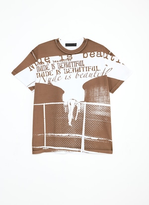 【SHOOP】NUDE 2 T-SHIRT-NEDE IS BEAUTIFUL White/Brown