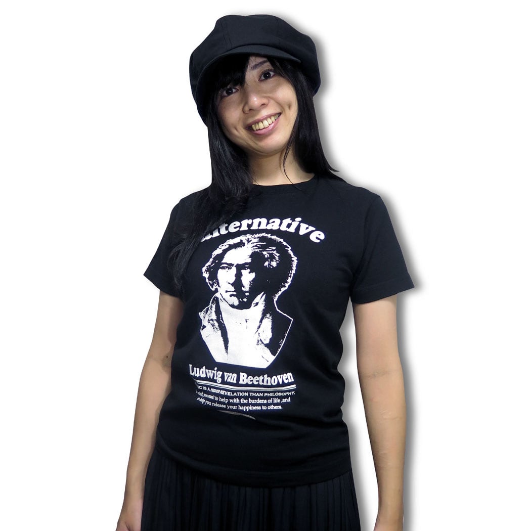 ベートーベン ベートーヴェン Ludwig van Beethoven Tシャツ 半袖 黒