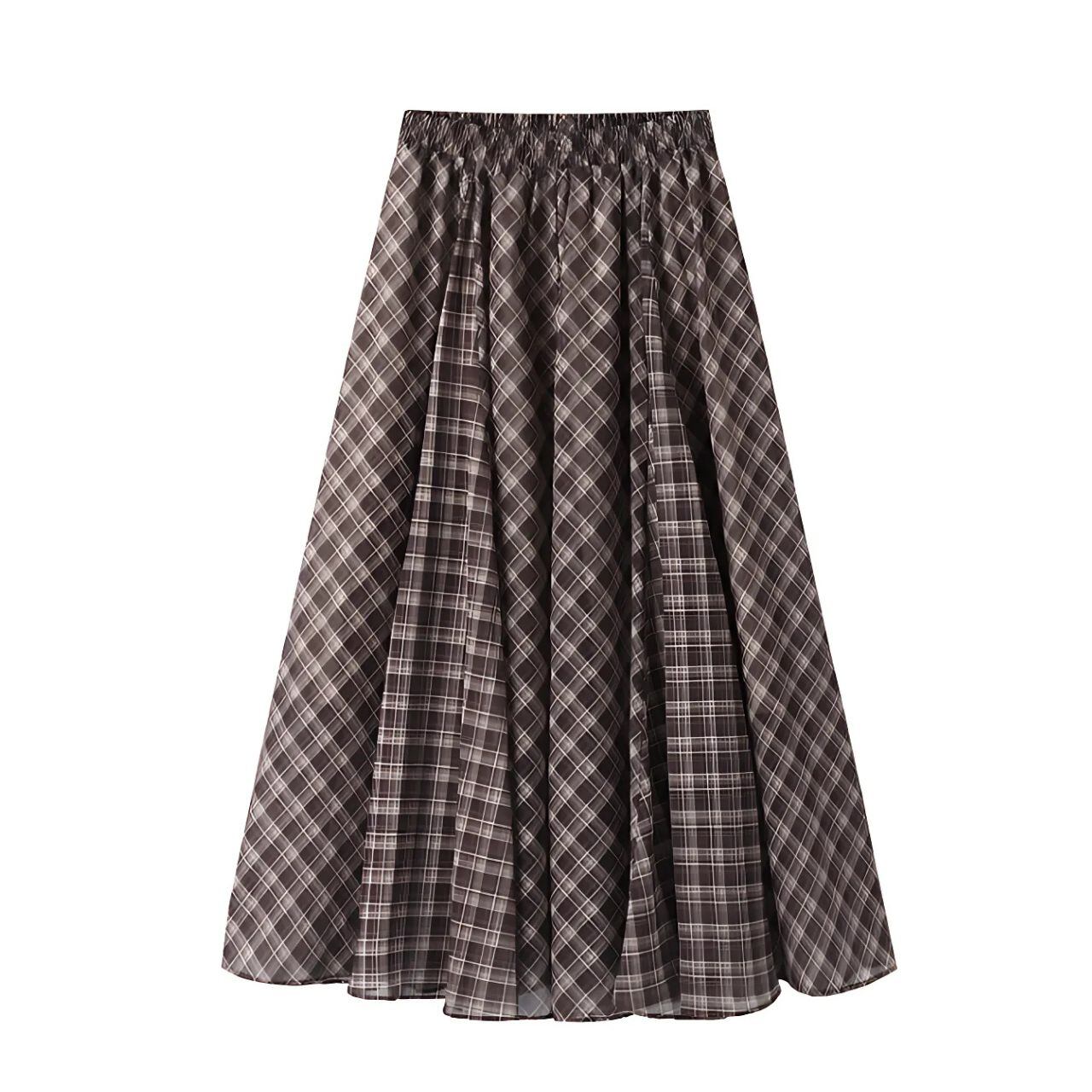 Éclat Brun Flare Midi Skirt F0484