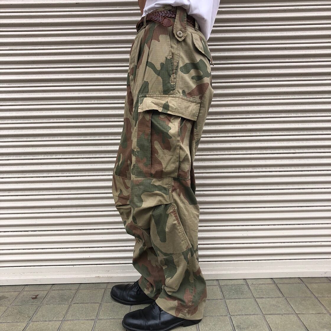 希少 パキスタン軍 実物 ブラッシュカモ 迷彩 リップストップ カーゴ 