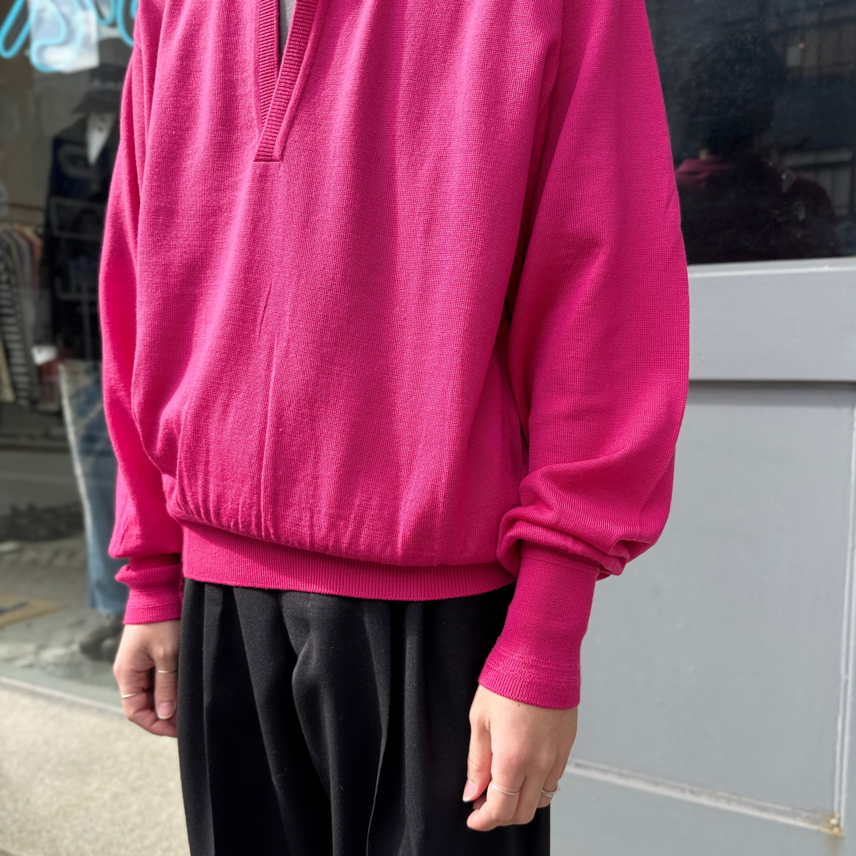 SUGARHILL / WOOL KNIT POLO / PINK | ふぁいん