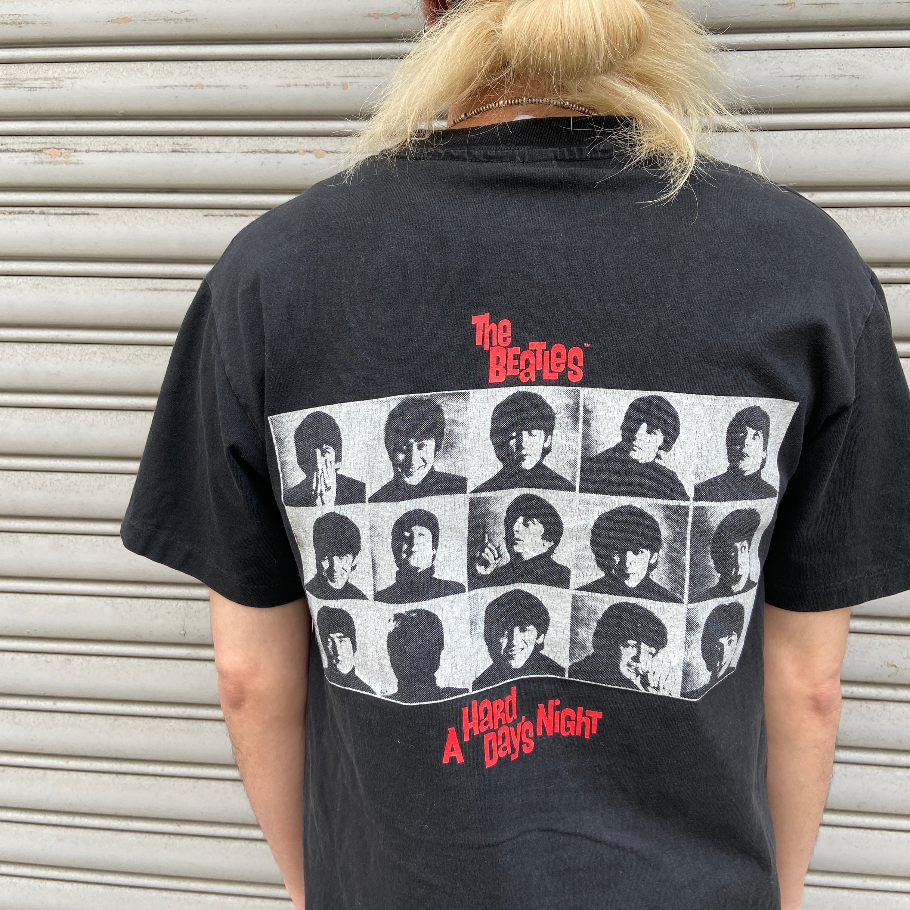 THE BEATLS 90s バンドTシャツ 黒 M 両面プリント ビートルズ | 古着屋 Uan
