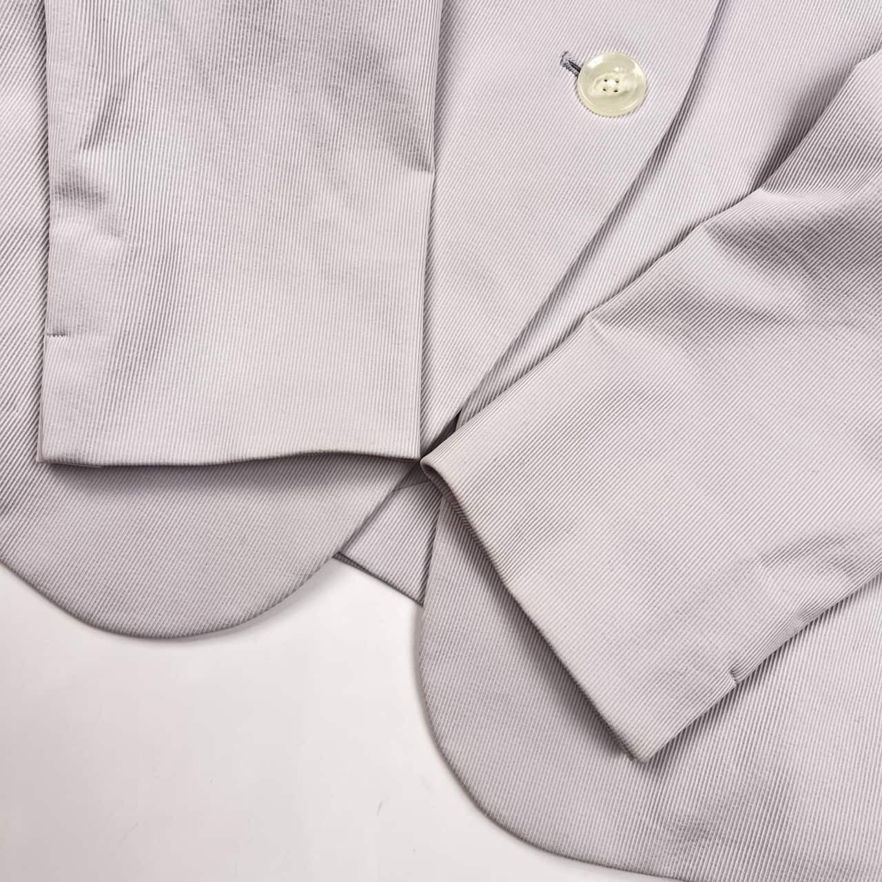 UNITED ARROWS GREEN LABEL RELAXING ユナイテッドアローズ グリーンレーベルリラクシング ノーカラー  Vネック ドライジャケット 38/ライトグレー レディース