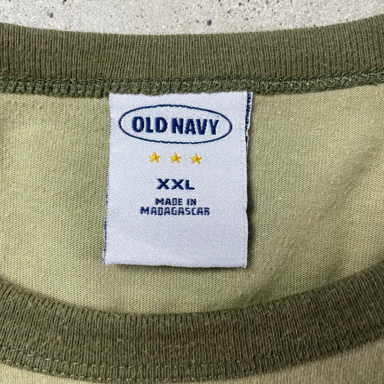 00年代 OLD NAVY オールドネイビー アニマル ロゴプリント リンガーT 