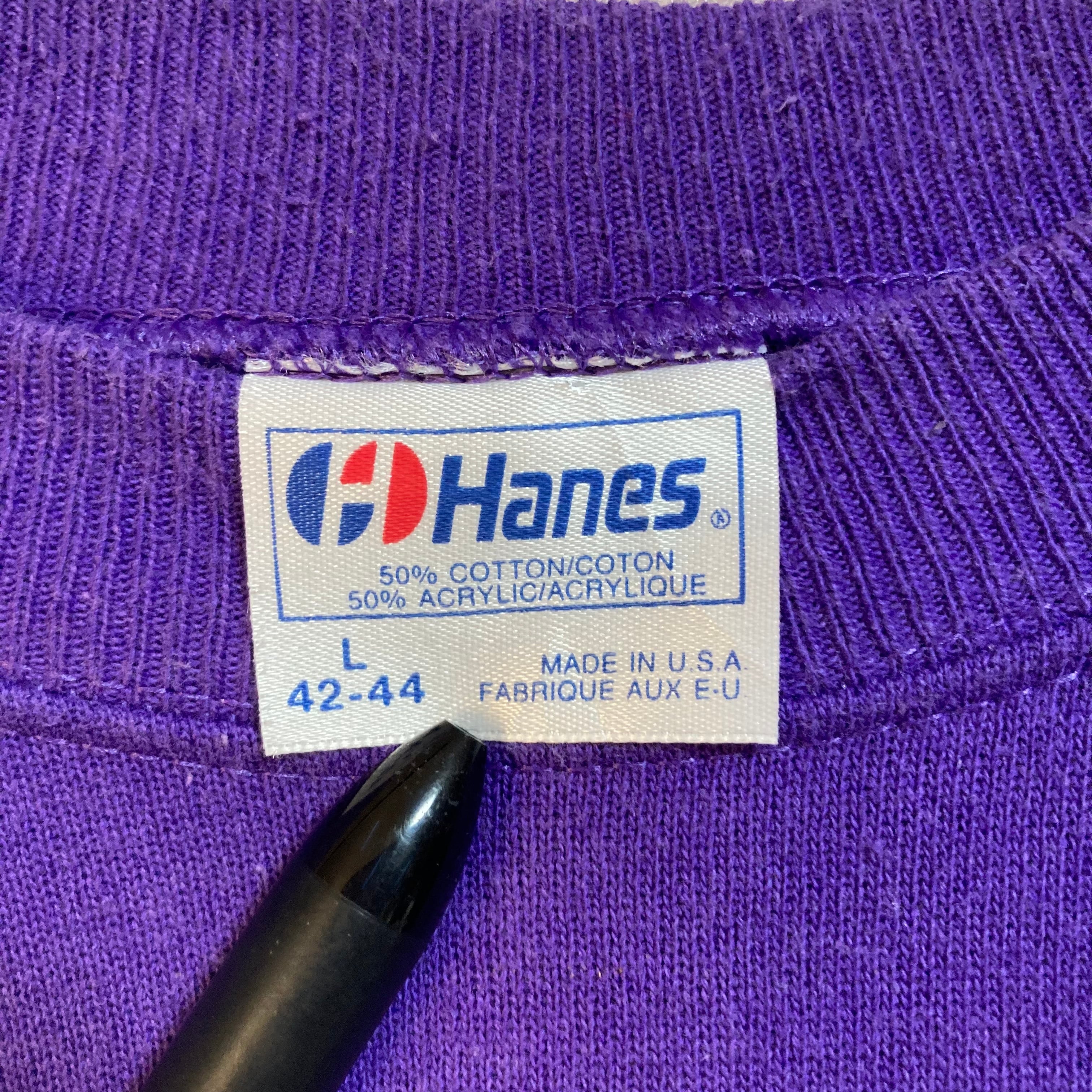 【Hanes】L/S Sweat L Made in USA 80s “旧約聖書” ヘインズ スウェット トレーナー バックプリント 両面プリント  USA製 vintage ヴィンテージ アメリカ USA 古着