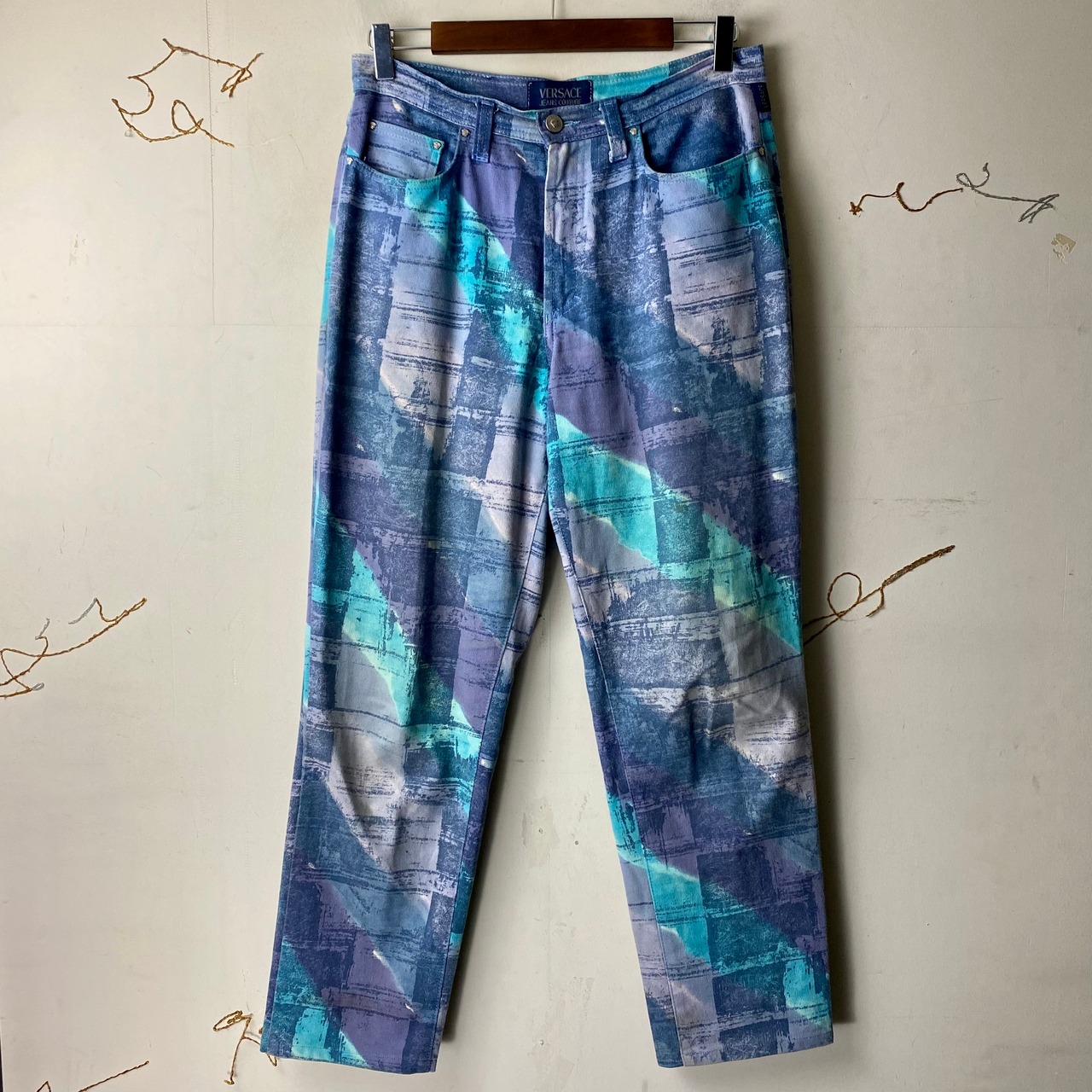 vintage VERSACE JEANS COUTURE multicolor print pants