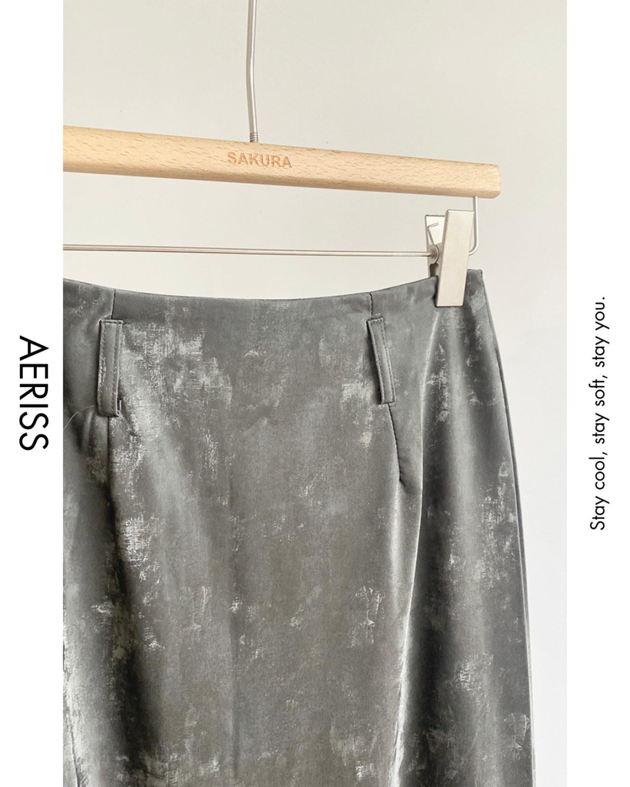 ストレートフェイクレザースカート 3color A0737 - 8