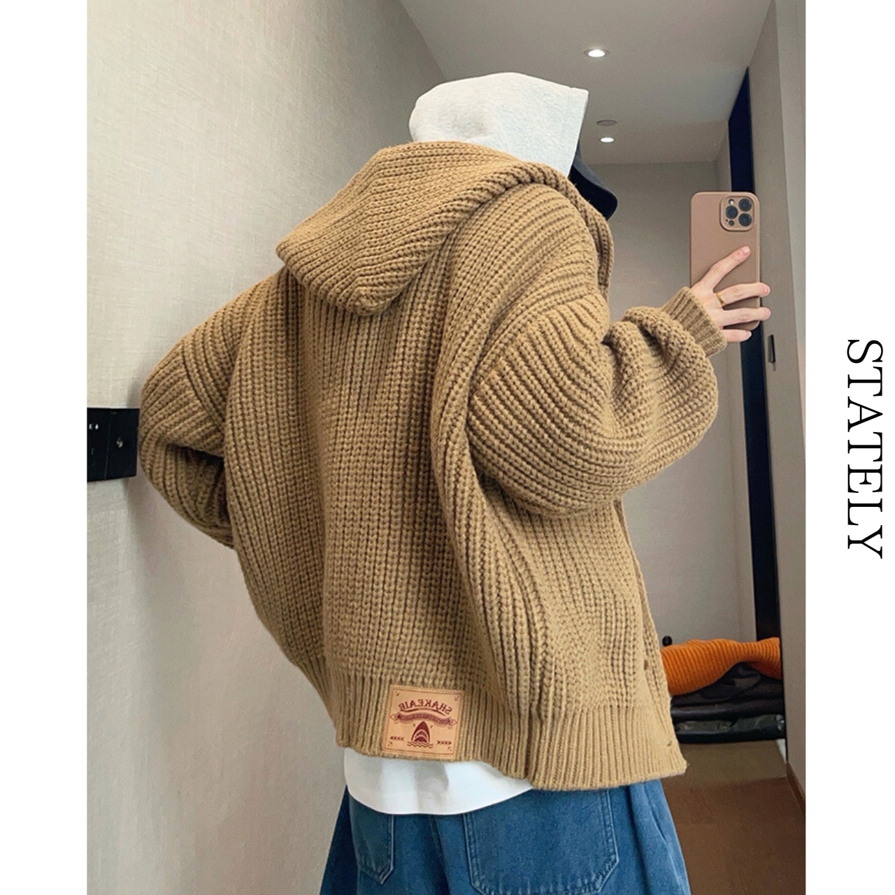 Chunky Hood Knit セーター/2color_O72・画像14