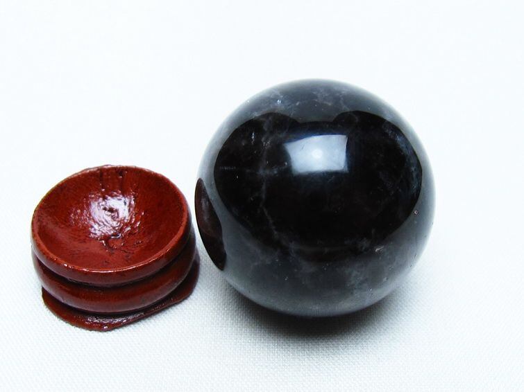 モリオン 丸玉 35mm 黒水晶 スフィア 置物 一点物 141-8039 | 天然石