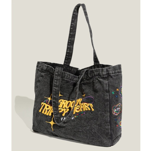 ウォッシュドレトログラフィックトートバッグ 1col   R02161