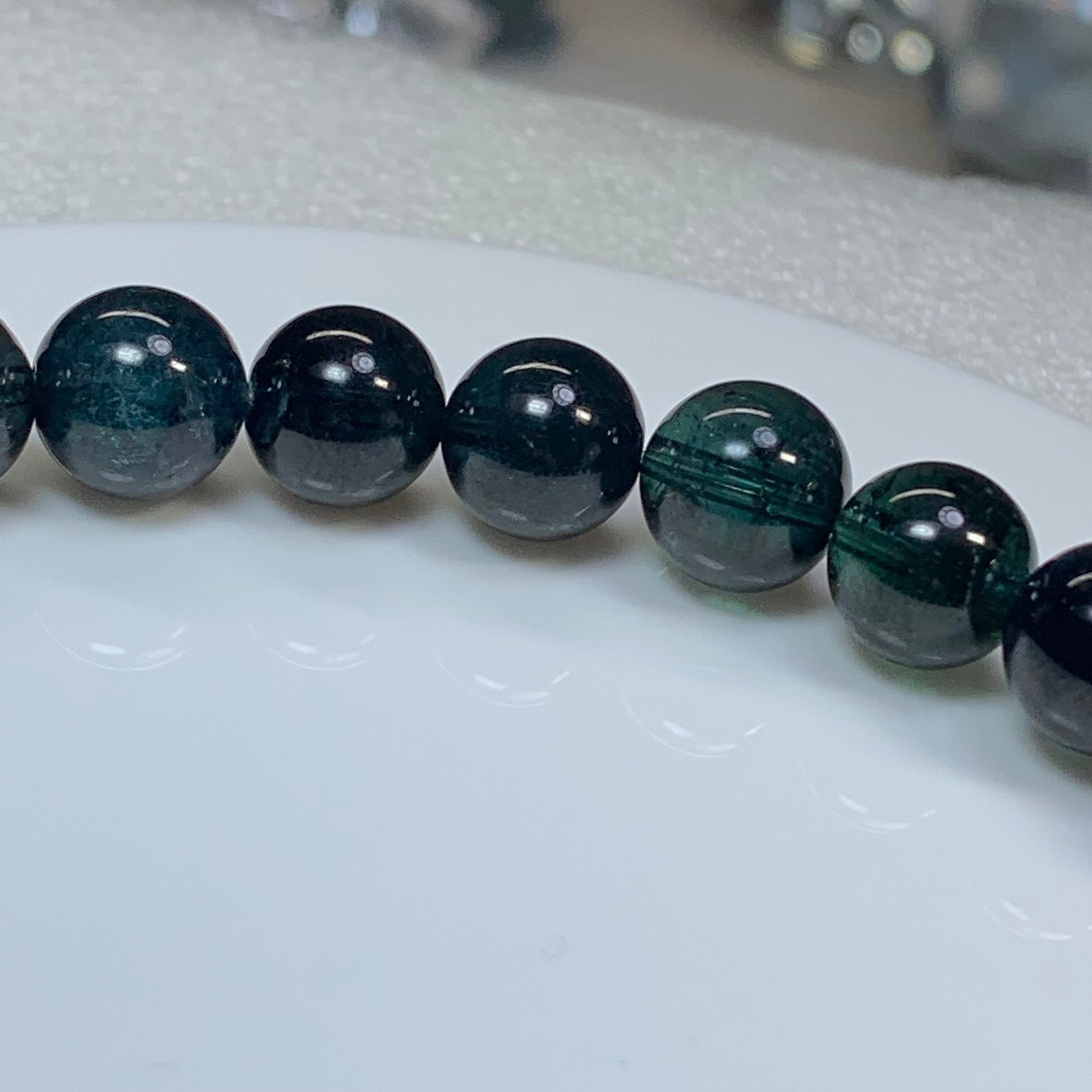 インディゴライトトルマリン（鑑別書あり）＆ムーンストーン ブレスレット 入手困難☆鑑別書付き☆インディゴライトトルマリンブレスレット