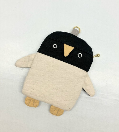 パスケース　ペンギン｜とりさん工房ーかわいいハンドメイドポーチ