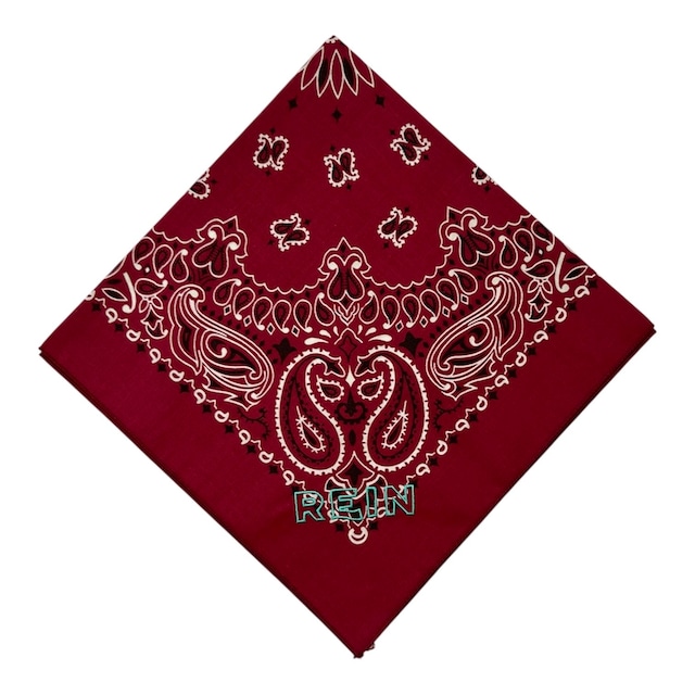＜REIN＞エンブロイダリー バンダナ Embroidered Bandana(Bordeaux)