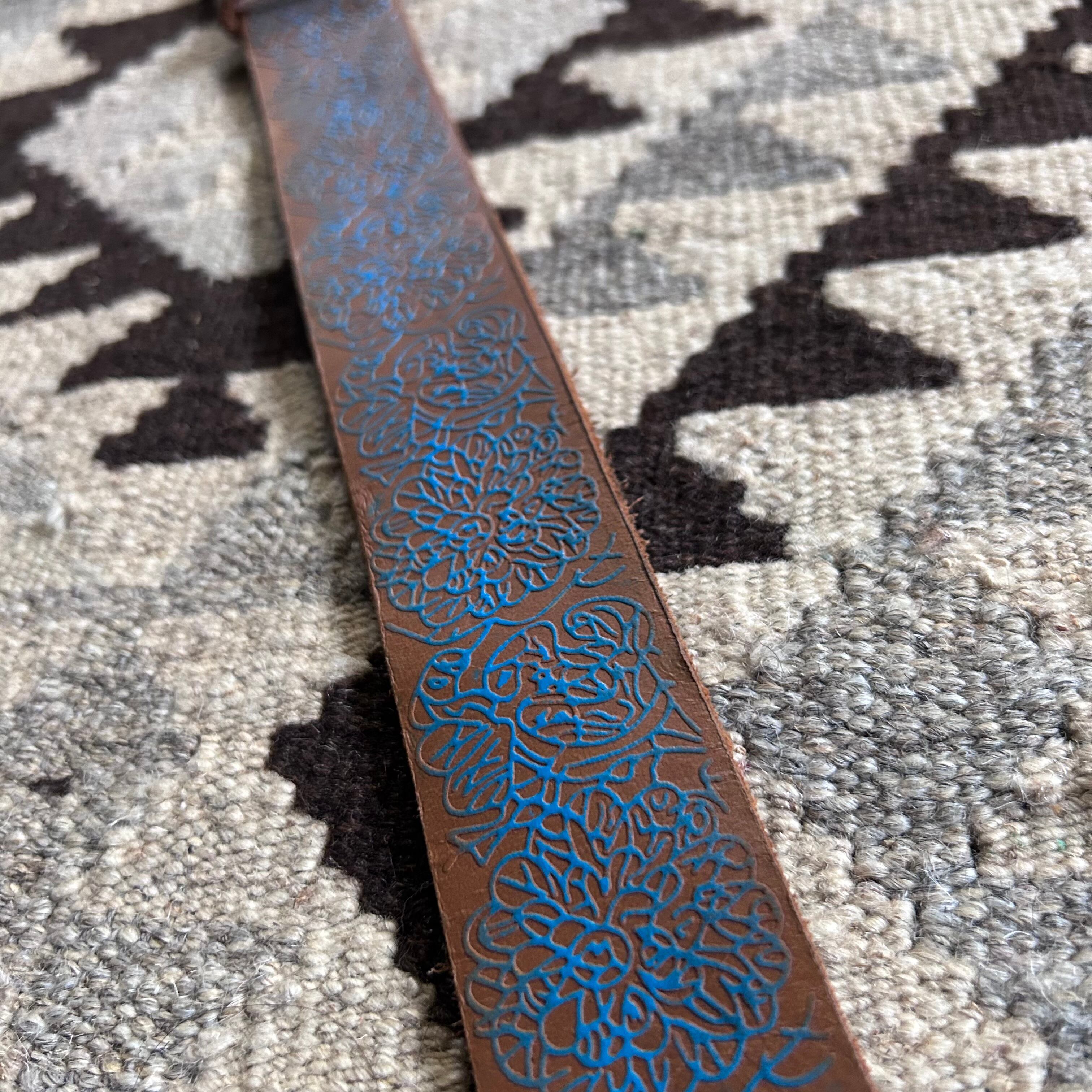 Men's Leather Belt メンズ レザーベルト ヒッピー paint ペイント 505137 kapre