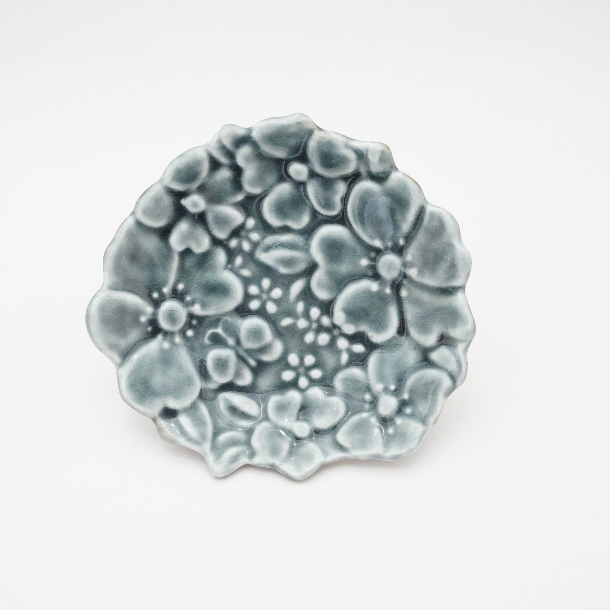 【益子焼 わかさま陶芸】花形小皿 17