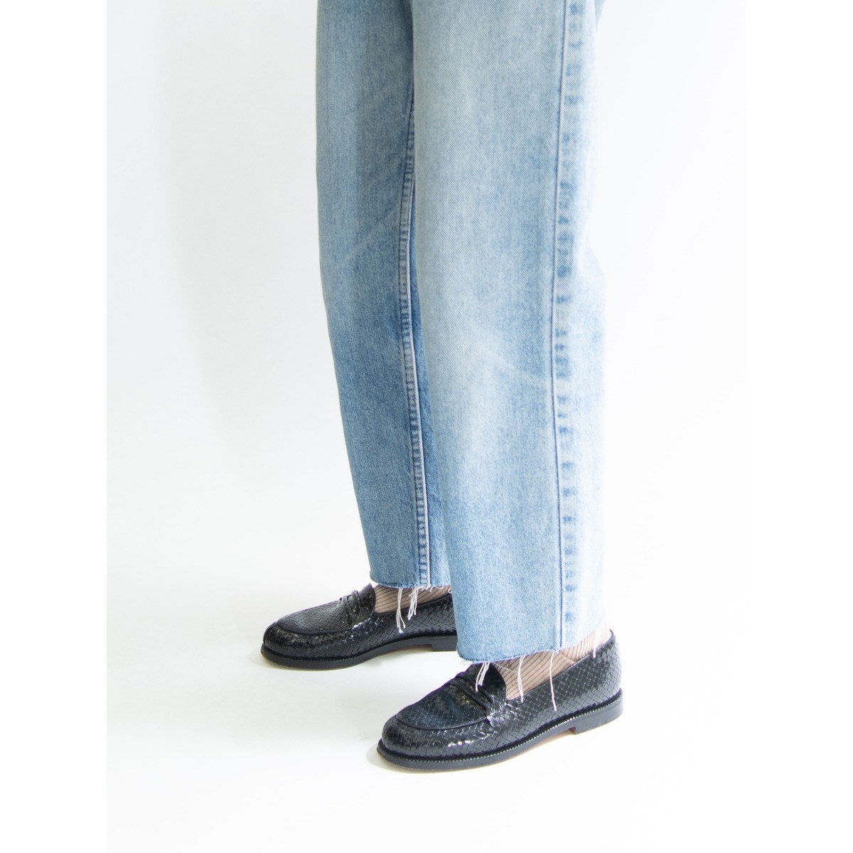 stephane kelian】Made in France Intrecciato leather loafer 4 1/2 