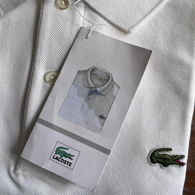 Vintage "L1212 Chemise Lacoste" Polo shirt Made in France/White/8 | Rei-mart