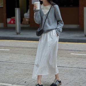 layered-style knit pullover J00009