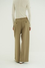 CLANE LOW WAIST TUCKED LOOSE SLACKS