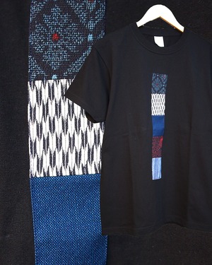 KIMONO T-shirt -MIXED FABRIC- / フレーム Tシャツ パッチワーク