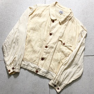 vintage C.P.COMPANY linen switching rayon jacket | NOIR ONLINE