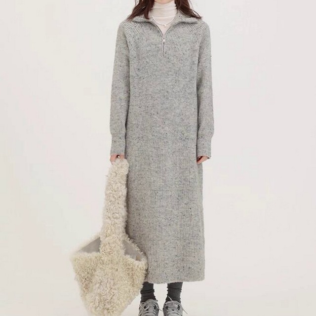 ハイネックプルオーバーワンピース B0300