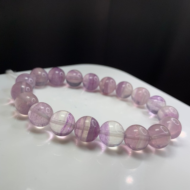 b213 レアカラータイプ✩ライトパープルフローライトブレスレット
