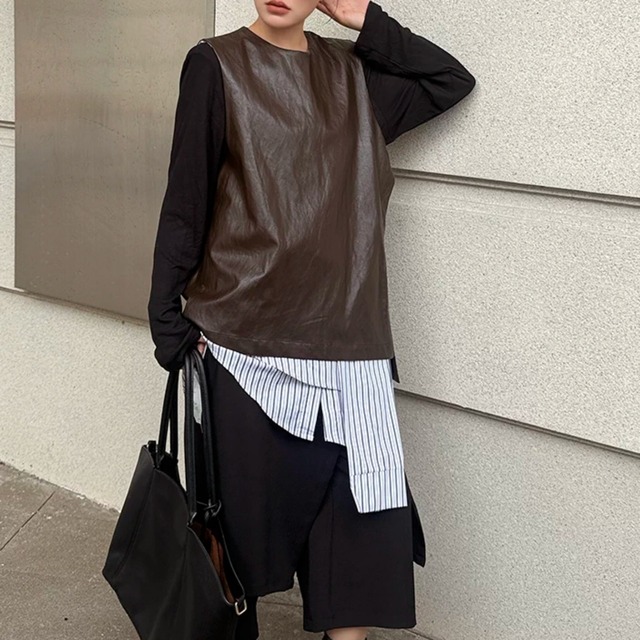 Striped Shirt Docking Vest 01433