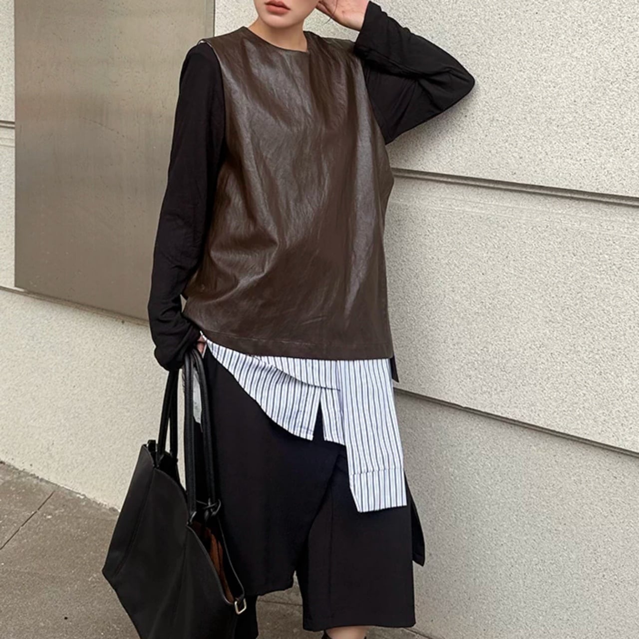 Striped Shirt Docking Vest 01433