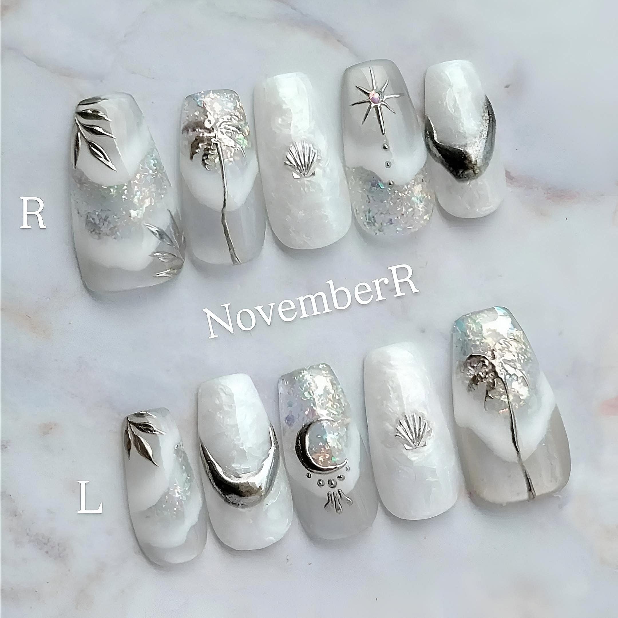 LA896☆おしゃれ波ネイルチップ | NovemberR 〰️ネイルチップ販売〰️
