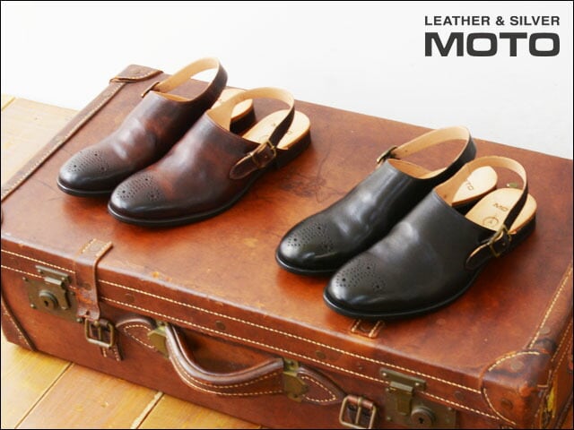 MOTO バックストラップ サンダル LEATHER&SILVER MOTOバックストラップサンダル