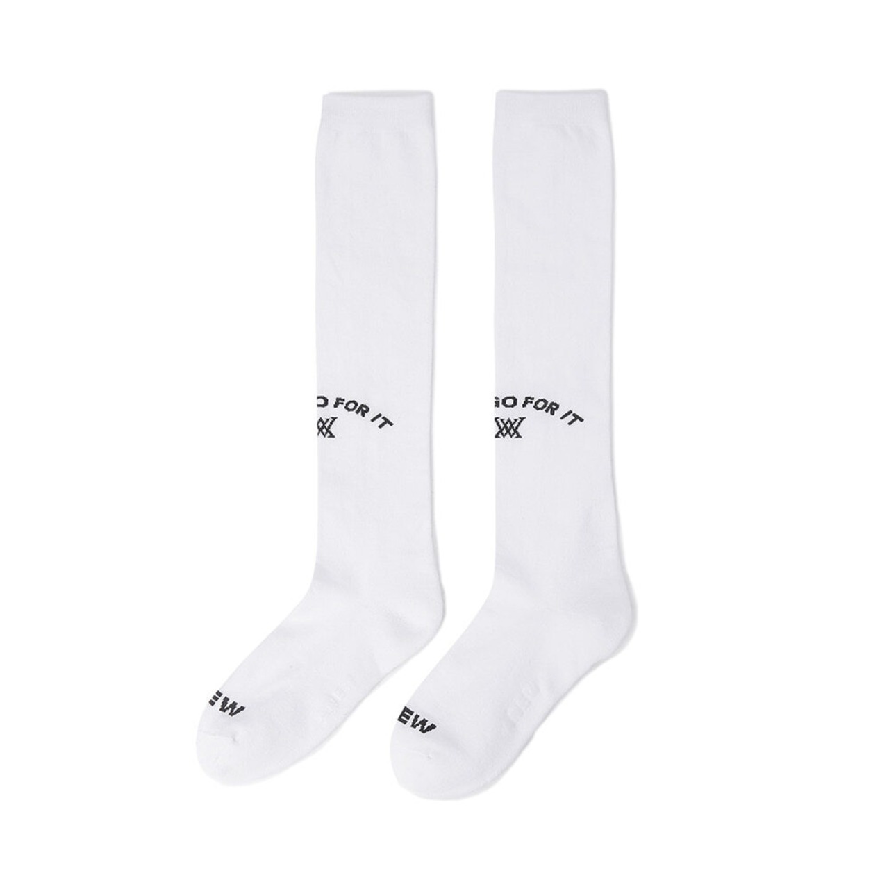 ANEW WOMEN SIGNATURE JACQUARD KNEE SOCKS [サイズ: F (AGDUWSC05WHF)] [カラー: WHITE]