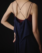 【suie】Gold ring spaghetti strap dress/リングキャミソールマキシドレス