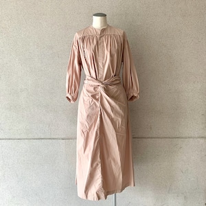 【COSMIC WONDER】Suvin cotton broadcloth 1920ʼs shirt wrapped dress/Orange jade/18CW17282-2