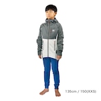 Kids 130 / UN3100 Mid weight fleece hoody / Charcoal : Cream