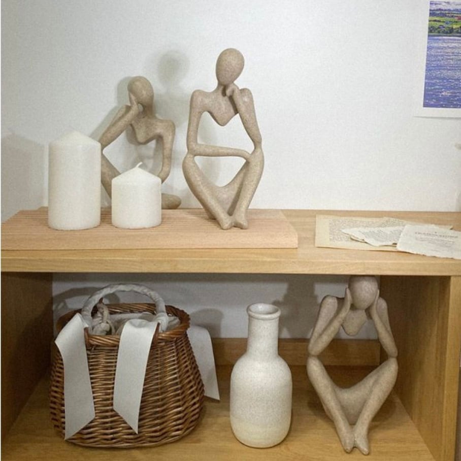 thinking ceramic object 3types / 考える人 セラミック オブジェ 韓国