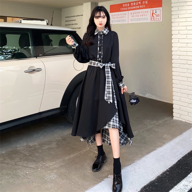 アシンメトリーワンピース レディース ワンピース ロング 