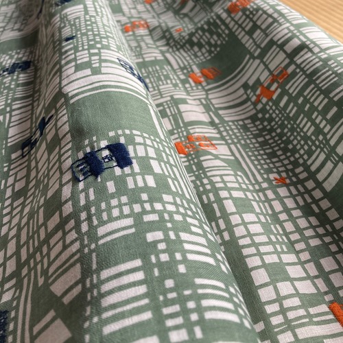 “京都の街並みと家” スピカ模様店/textile