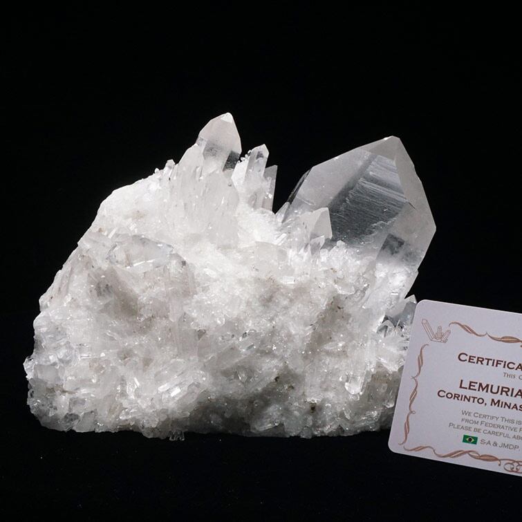 1.3Kg 水晶 クラスター 原石 ブラジル ミナスジェライス州 コリント産 レムリアンシード 証明書付属 一点物 282-625