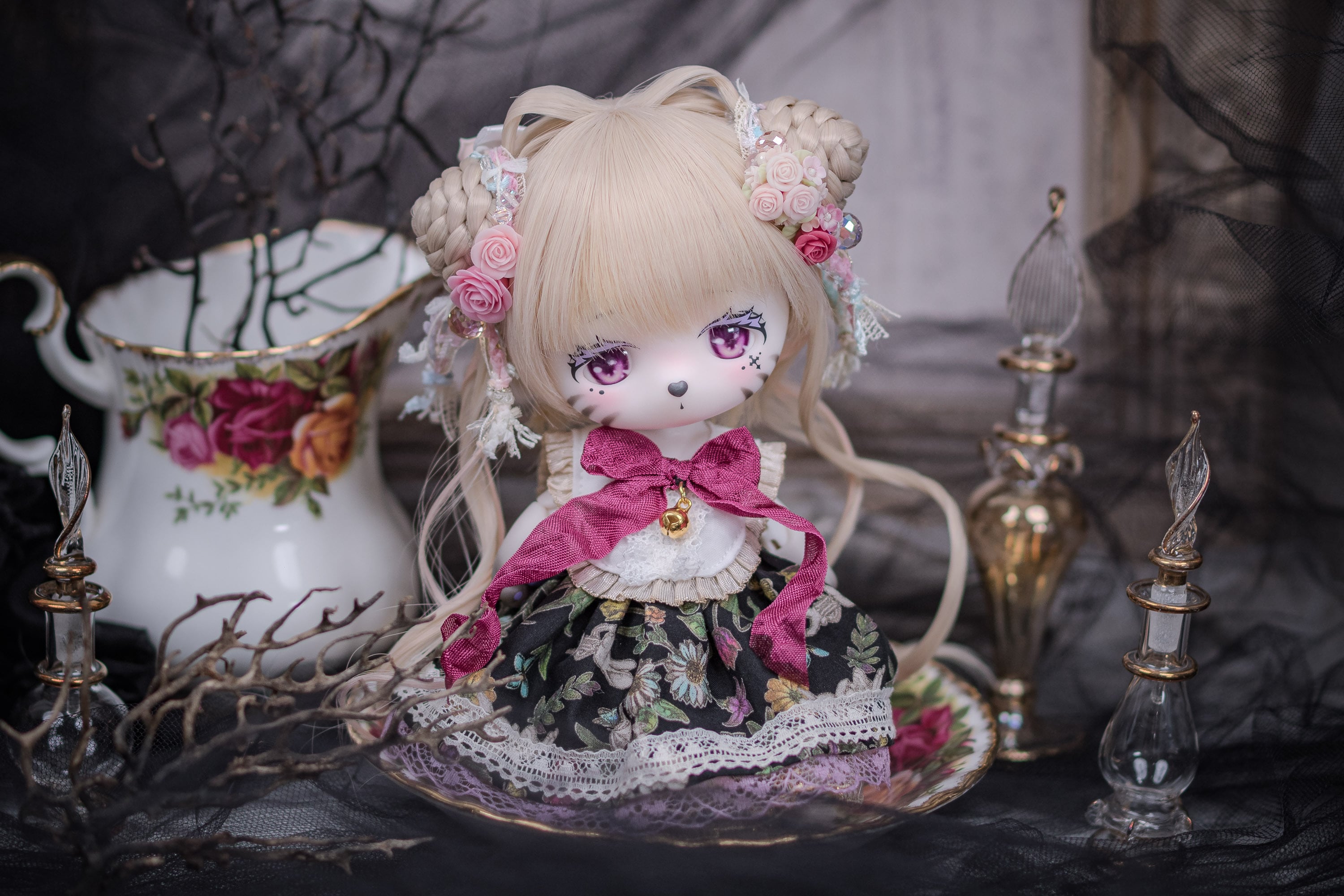 1/6 黒猫ちゃんお洋服セット【大きな子犬わたあめ・3周年アンティーユ