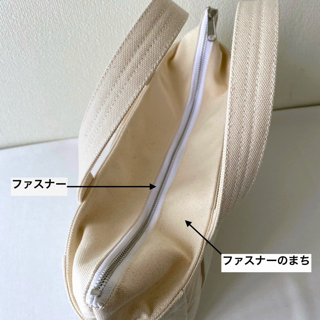 全5色】ファスナー付き「軽いボックストート」小サイズ／倉敷帆布 8号