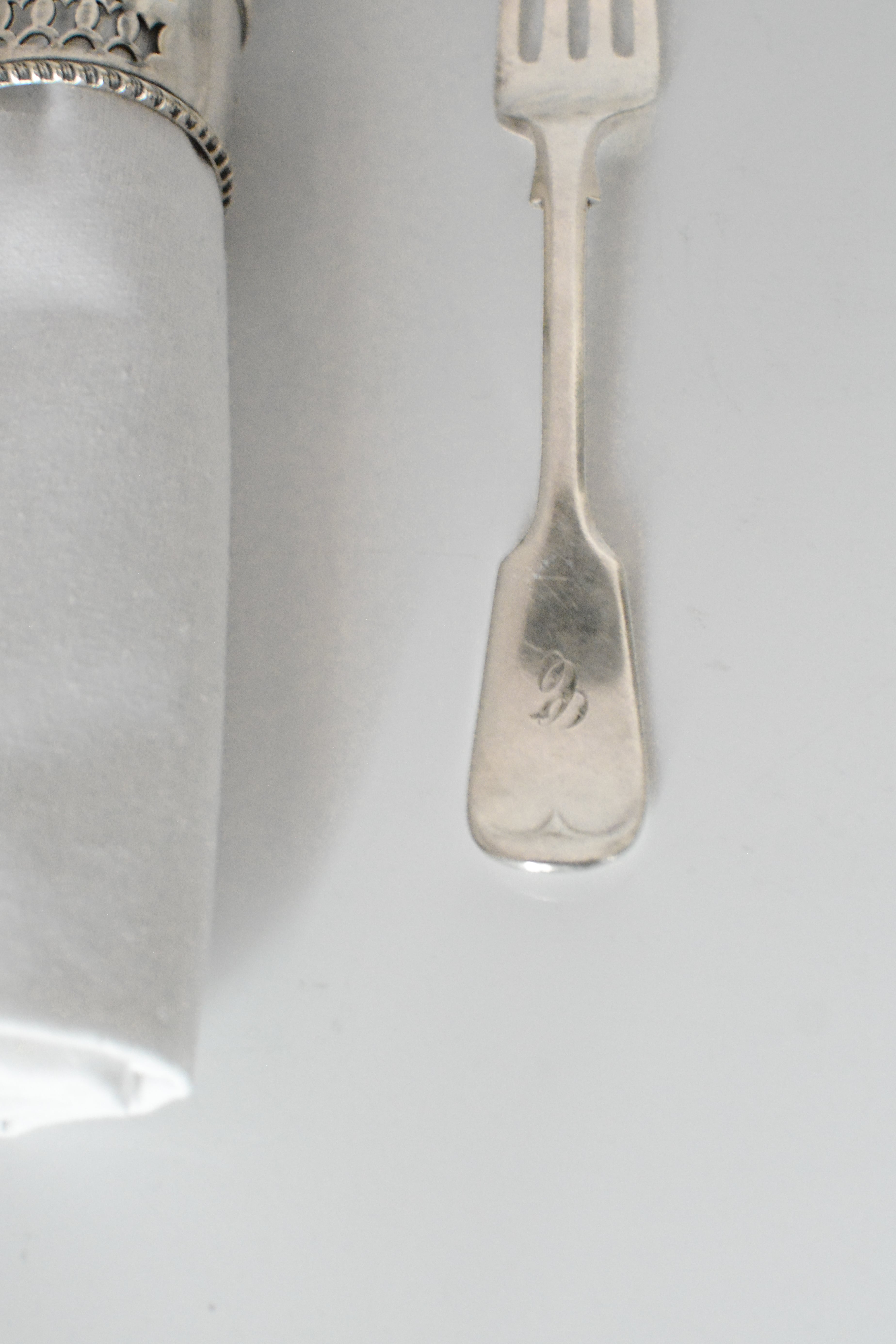 antique fork Monogram C