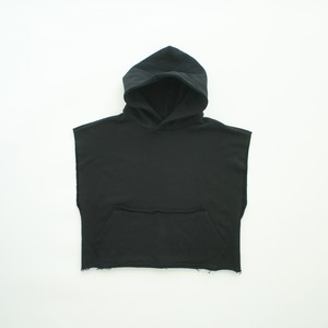 MOUNTEN.　sweat hoodie vest(organic cotton) - black_2