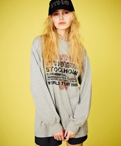 COOLAメッセージベアー L/S Tシャツ (GRAY)　CQ-48012