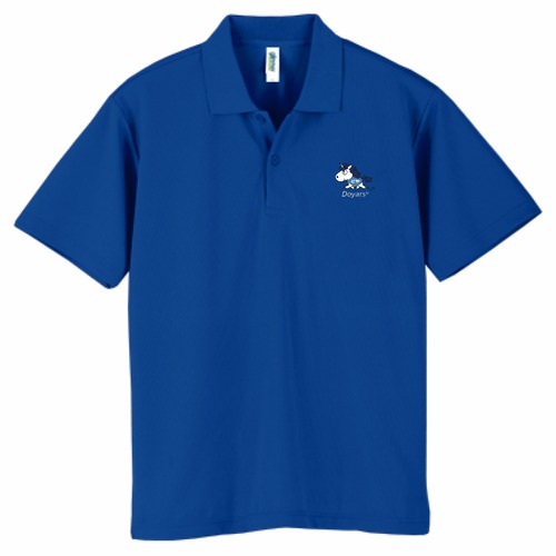 ドライポロシャツ ロイヤルブルー [ロゴ灰][青ユニコーン][どや][Doyars]